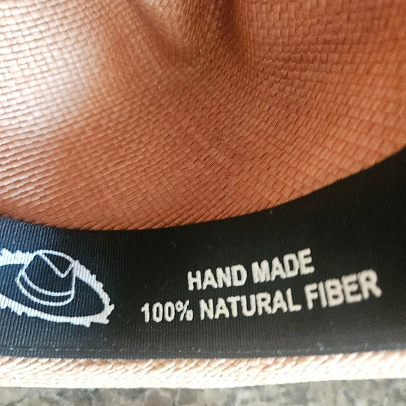 Montecristi Panama Hat – Genuine Handwoven Straw, Black Band, New - Picture 6 of 8